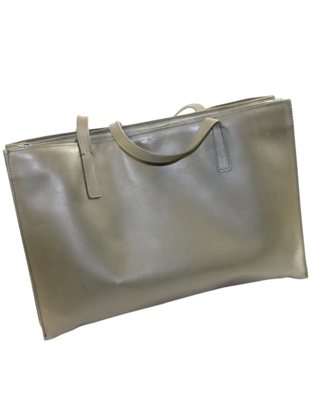 Shinola Detroit Nappa Moss Trifold Accordion Leather Day Satchel Tote